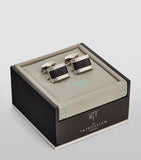 Tateossian carbon fibre D-Shape cufflinks, UK version