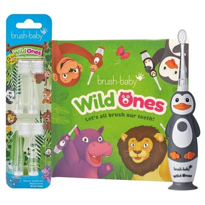 Superdrug Brush Baby WildOnes Penguin Barne Elektrisk Tannbørste Gavesett- Kjøp online hos McGrocer