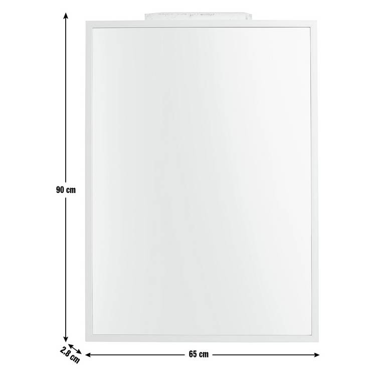 Home Essentials white wall mirror 90x65cm, imported from the UK