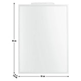 Home Essentials white wall mirror 90x65cm, imported from the UK