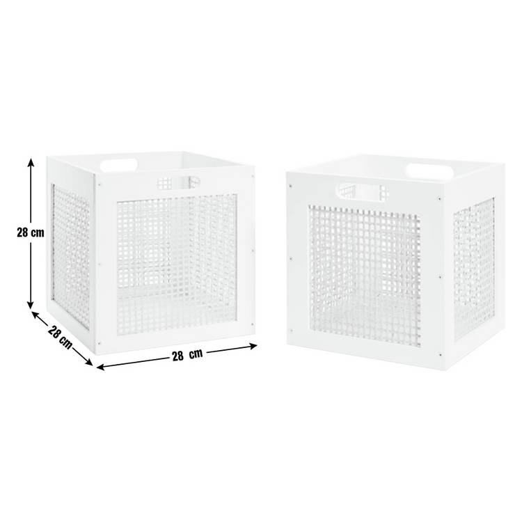 Habitat set of 2 rattan square storage boxes, UK version