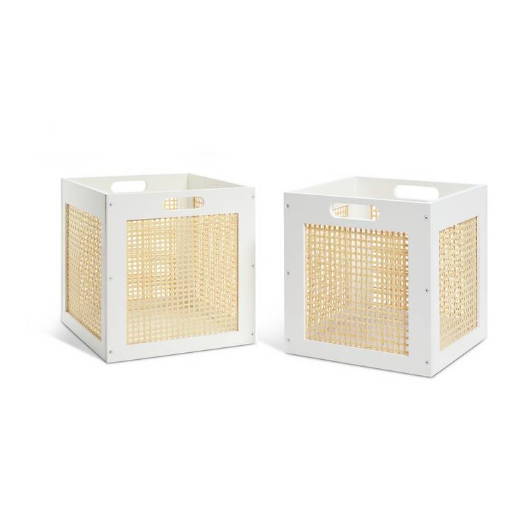 Habitat set of 2 rattan square storage boxes, UK version