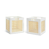 Habitat set of 2 rattan square storage boxes, UK version