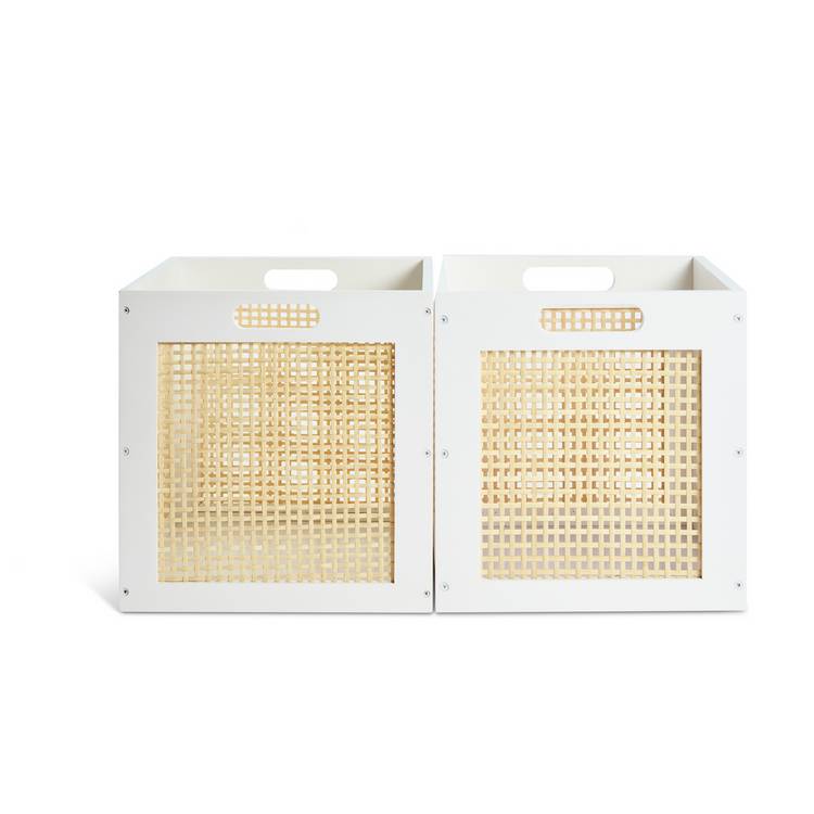 Habitat set of 2 rattan square storage boxes, UK version
