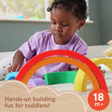 Fisher-Price wooden stacking rainbow toy - British product