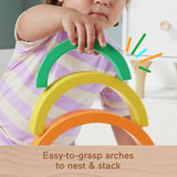 Fisher-Price wooden stacking rainbow toy - British product