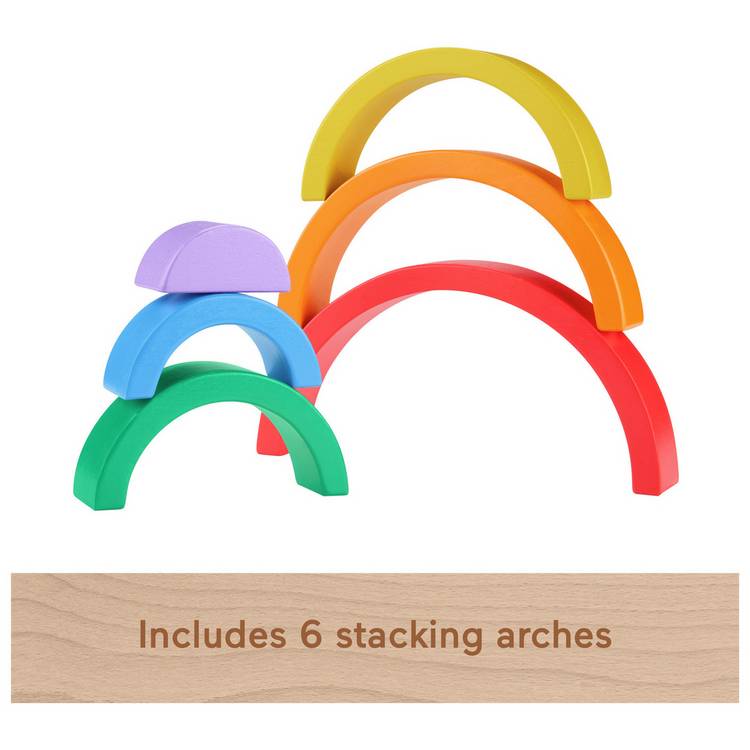 Fisher-Price wooden stacking rainbow toy - British product