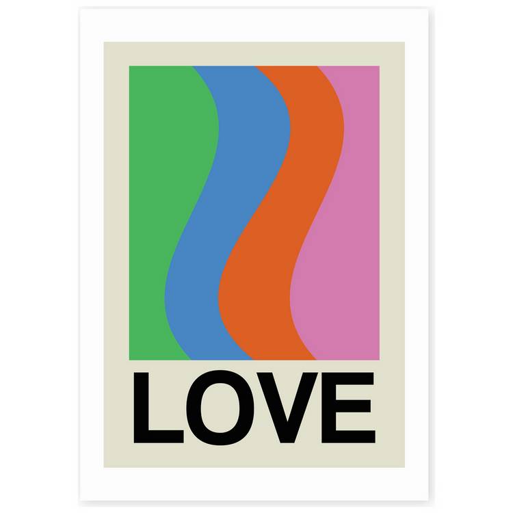 East End Prints Love Wave Gala art print A3, imported from the UK
