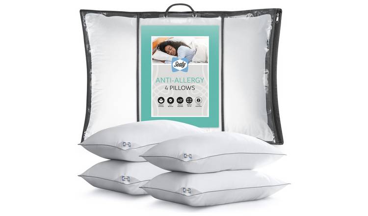 Sealy anti-allergy medium firm pillow 4-pack, UK version