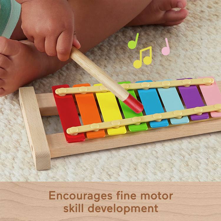 Fisher-Price wooden xylophone musical toy for toddlers (British brand)