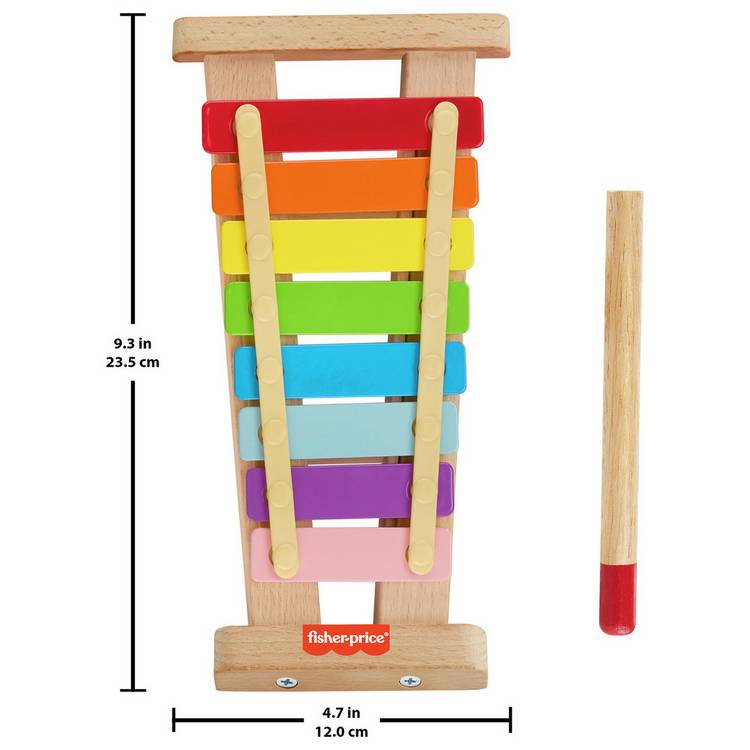 Fisher-Price wooden xylophone musical toy for toddlers (British brand)