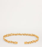 Suzanne Kalan Classic bangle with baguette diamonds in yellow gold (British brand)