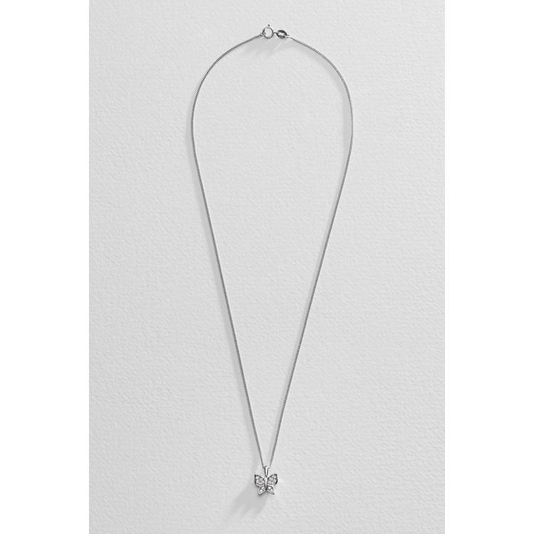 Revere sterling silver butterfly pendant necklace with cubic zirconia, UK version