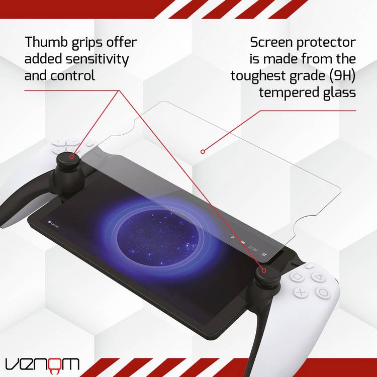 Venom carry case screen protector pack for PS Portal, imported from the UK