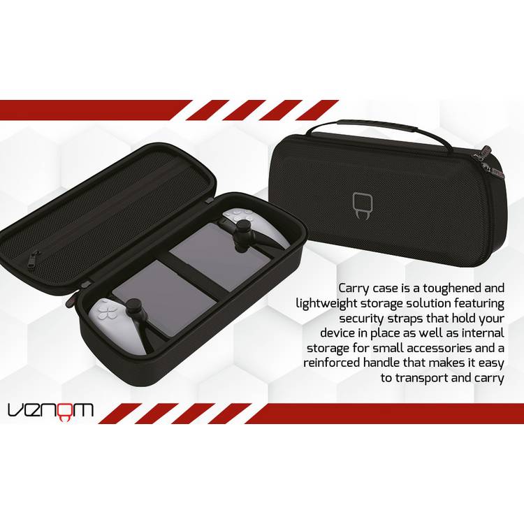 Venom carry case screen protector pack for PS Portal, imported from the UK