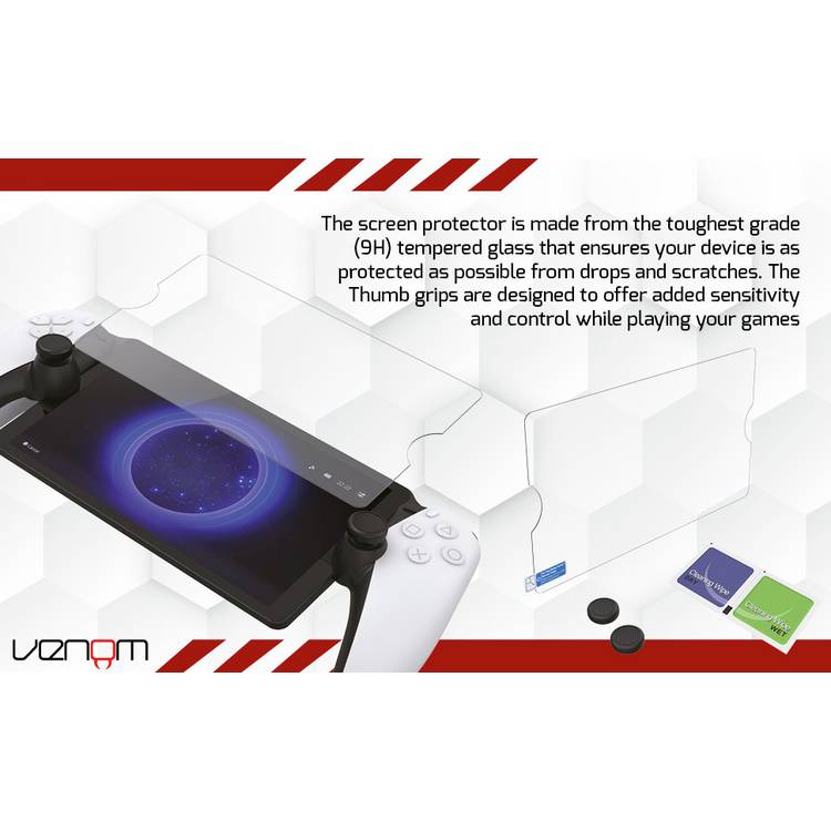 Venom carry case screen protector pack for PS Portal, imported from the UK