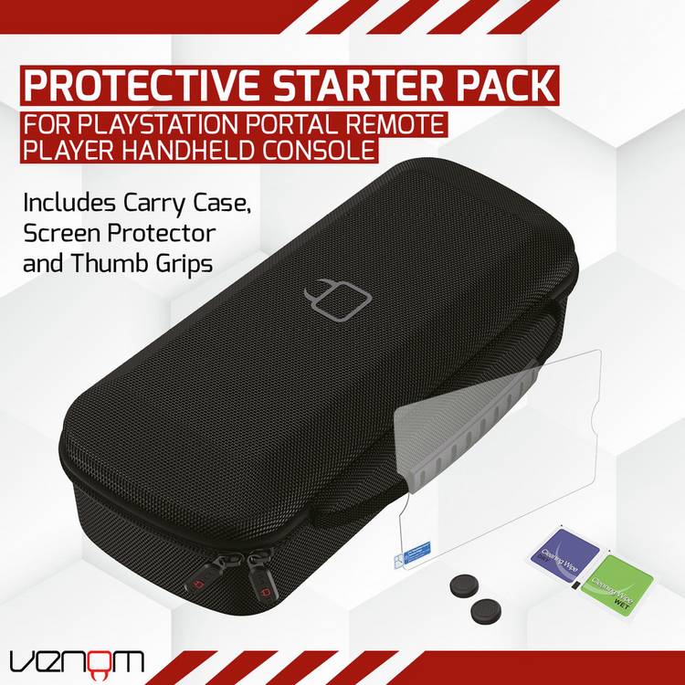 Venom carry case screen protector pack for PS Portal, imported from the UK