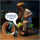 Scuttlebug Firefly ride-on trike with light up wheels, imported from the UK