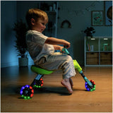 Scuttlebug Firefly ride-on trike with light up wheels, imported from the UK
