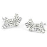 Argos Radley Sterling Silver Dog Stud Earrings with Cubic Zirconia Stones- Buy online at McGrocer