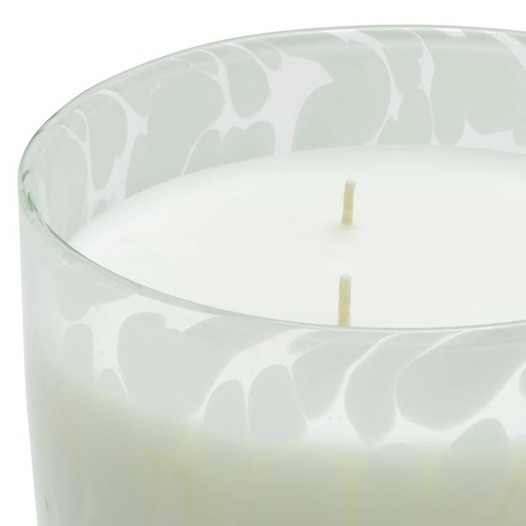 Habitat large confetti glass candle multiwick geranium and pear, UK version