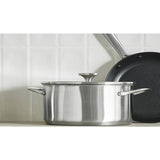 Argos Habitat 24cm Brushed Stainless Steel Stock Pot- Buy online at McGrocer
