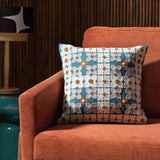 Habitat x Scion Scandi Prairie cushion teal 43x43cm (British brand)