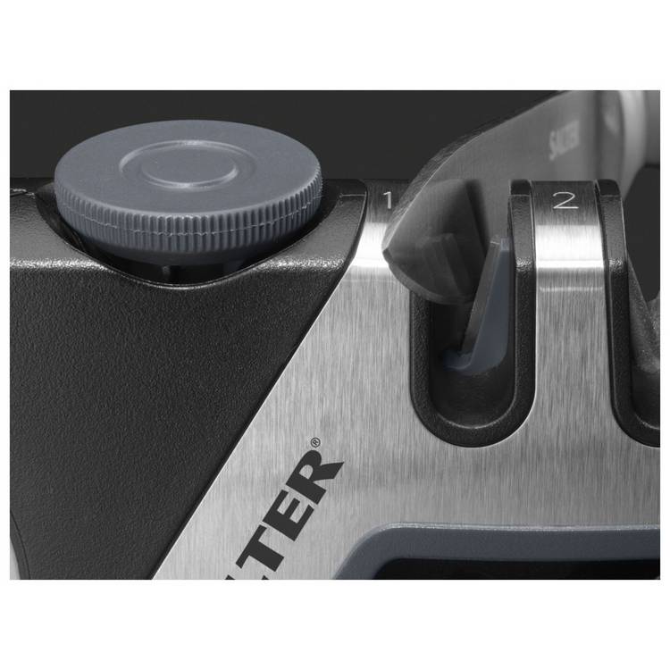 Salter hand held knife sharpener black 4-in-1 tool - British product
