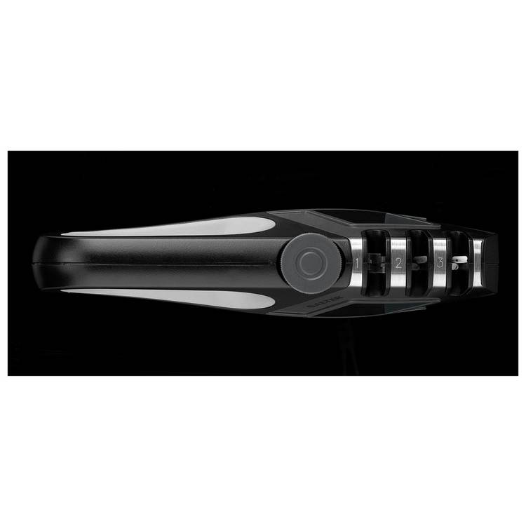 Salter hand held knife sharpener black 4-in-1 tool - British product