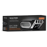Salter hand held knife sharpener black 4-in-1 tool - British product