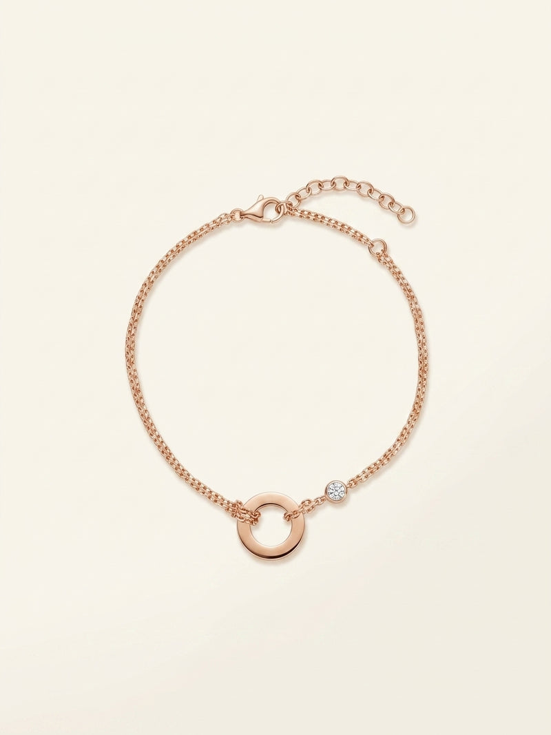 Cartier LOVE bracelet 18ct rose gold with two diamonds (British brand)
