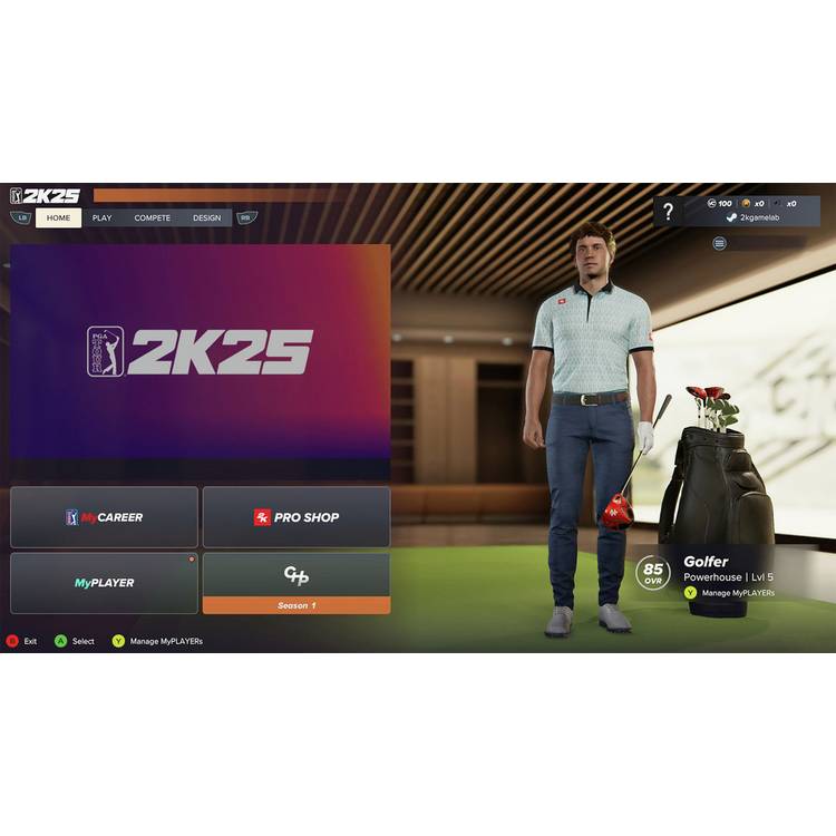 PGA TOUR 2K25 Xbox Series X game (British brand)