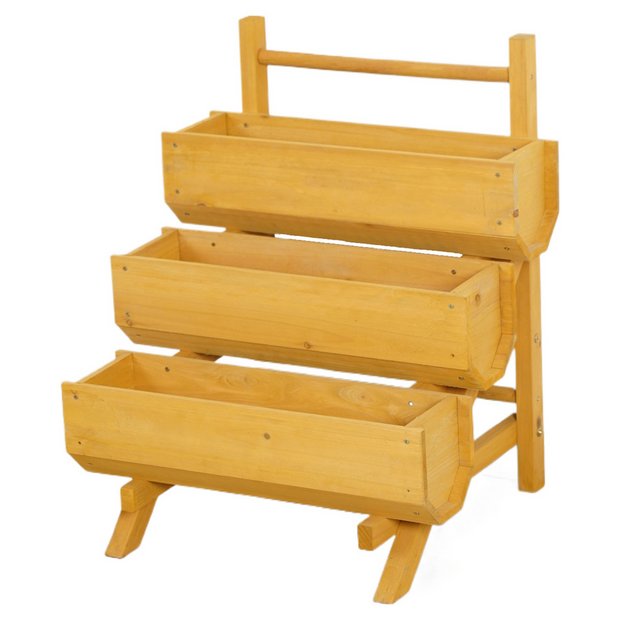 McGregor stepped timber garden planter three tiers - British product