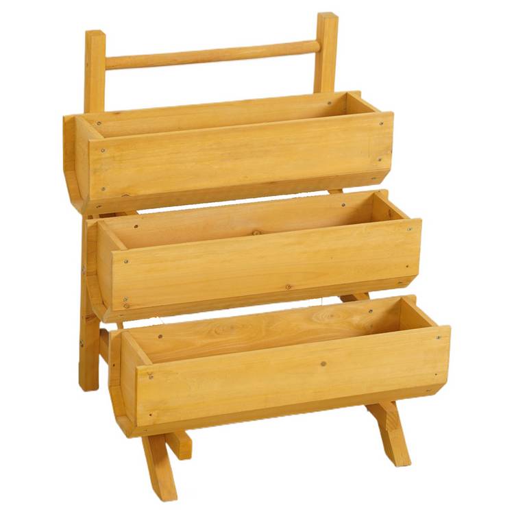 McGregor stepped timber garden planter three tiers - British product