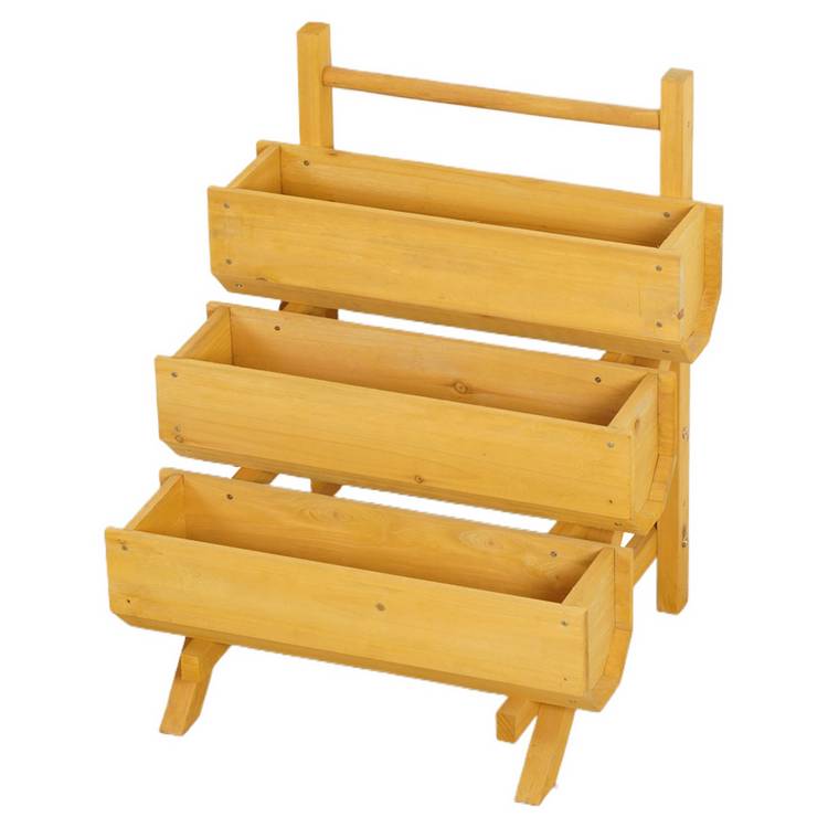 McGregor stepped timber garden planter three tiers - British product
