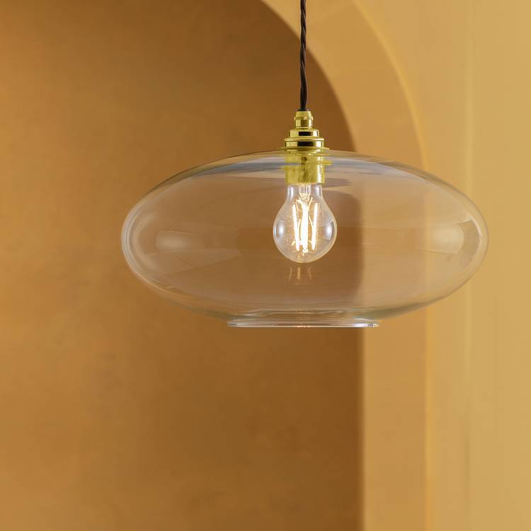 Habitat clear glass easy fit lampshade 35cm - British product