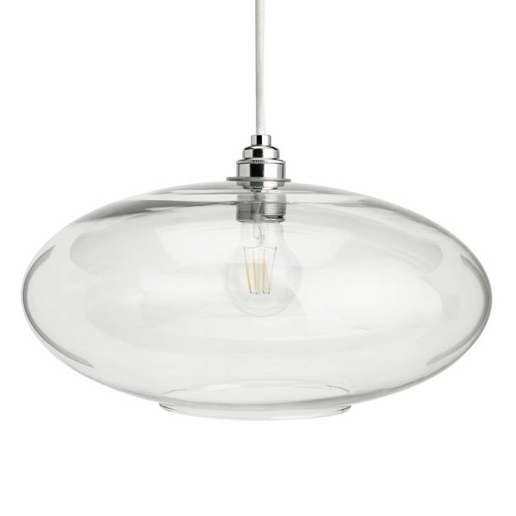 Habitat clear glass easy fit lampshade 35cm - British product