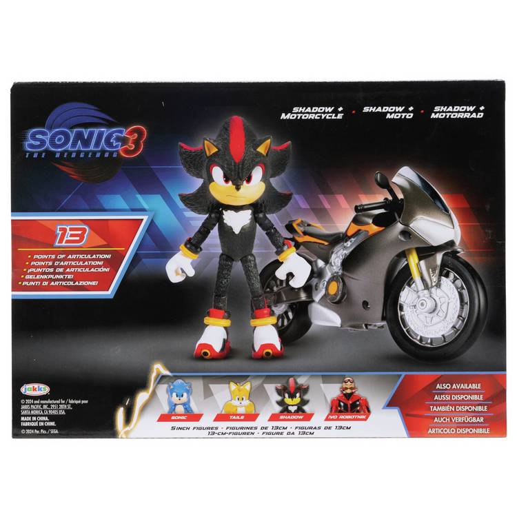 Sonic Shadow 5-inch figure and motorcycle, UK version