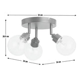 Argos Home black steel 3-light spotlight plate, imported from the UK