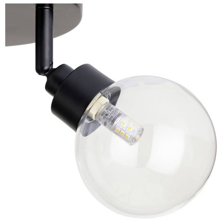 Argos Home black steel 3-light spotlight plate, imported from the UK