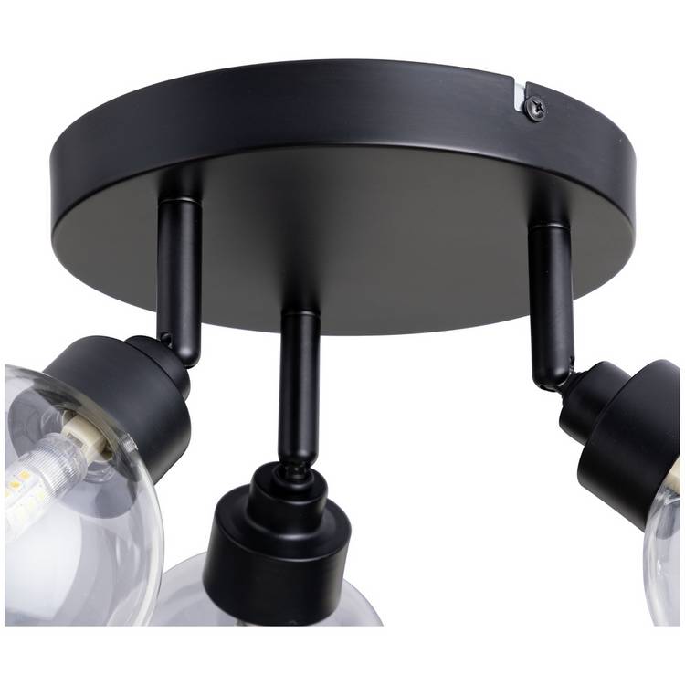 Argos Home black steel 3-light spotlight plate, imported from the UK