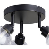 Argos Home black steel 3-light spotlight plate, imported from the UK