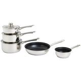 Argos Home 5 piece pan set silver, imported from the UK