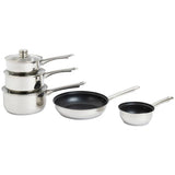 Argos Argos Home Stainless Steel 5 Piece Pan Set - Silver- Buy online at McGrocer