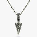 Argos Revere Men's Gunmetal Stainless Steel Spearhead Pendant Necklace 60cm- Buy online at McGrocer