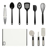 Home Essentials 10 piece utensil set black (British brand)
