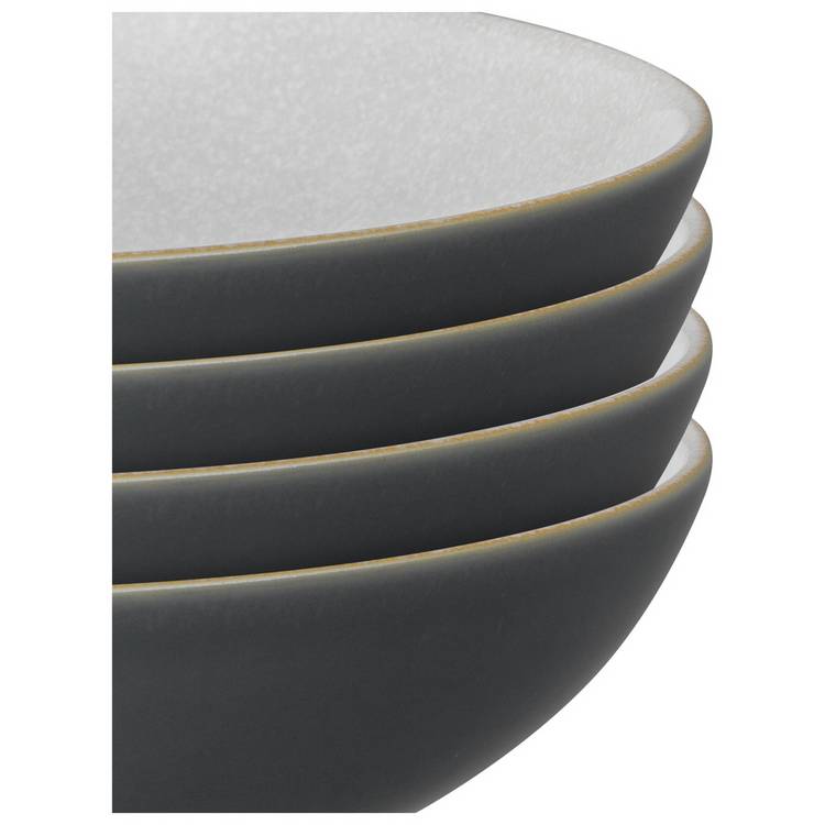 Denby stoneware pasta bowls fossil grey (British brand)