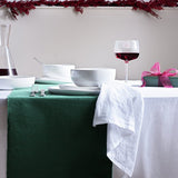 Habitat green cotton table runner - British product