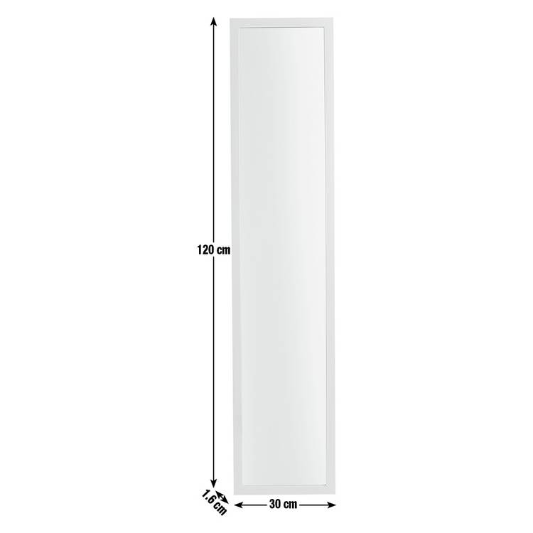 Home Essentials white full length over the door mirror H120cm, UK version