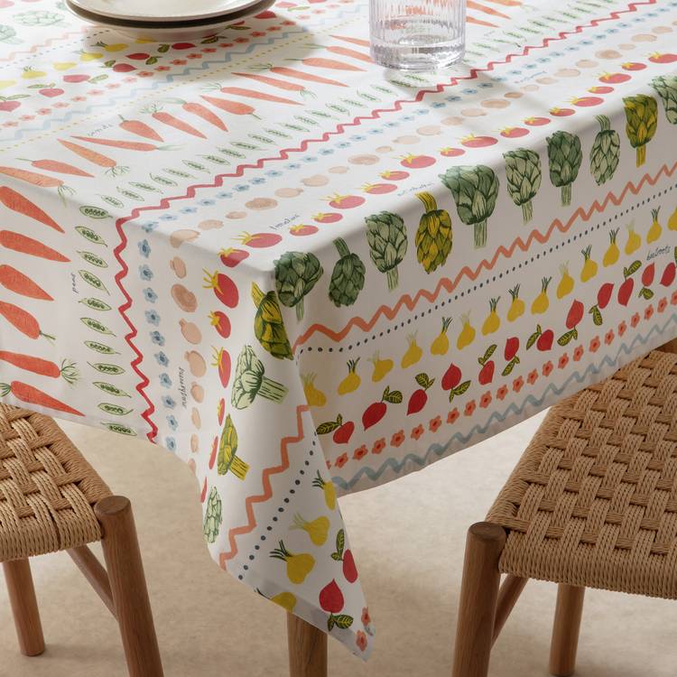 Argos Home cream wipe clean tablecloth L180x140cm (British brand)